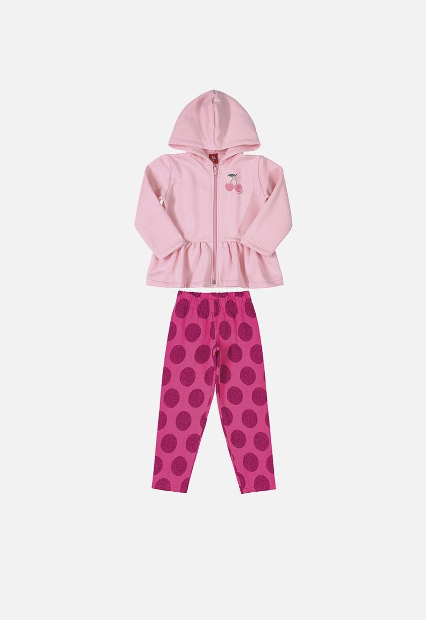 Bee Loop - Girls jacket & legging set - pink