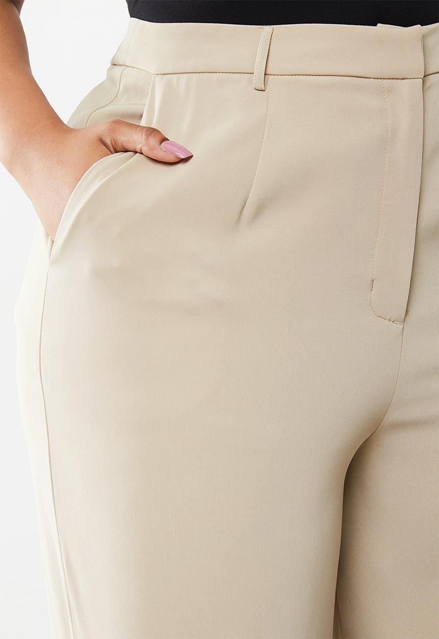 Glamorous - Plus wide leg trouser - stone