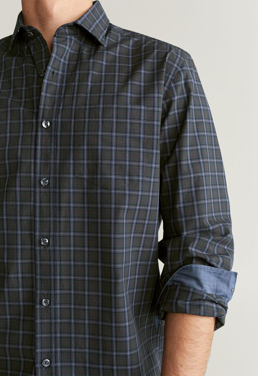 MANGO - Paint shirt - green & blue