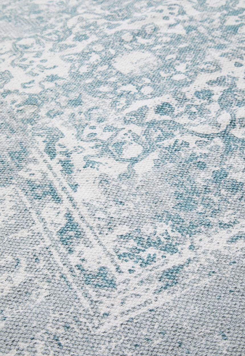 Sixth Floor - Antique printed rug - blue
