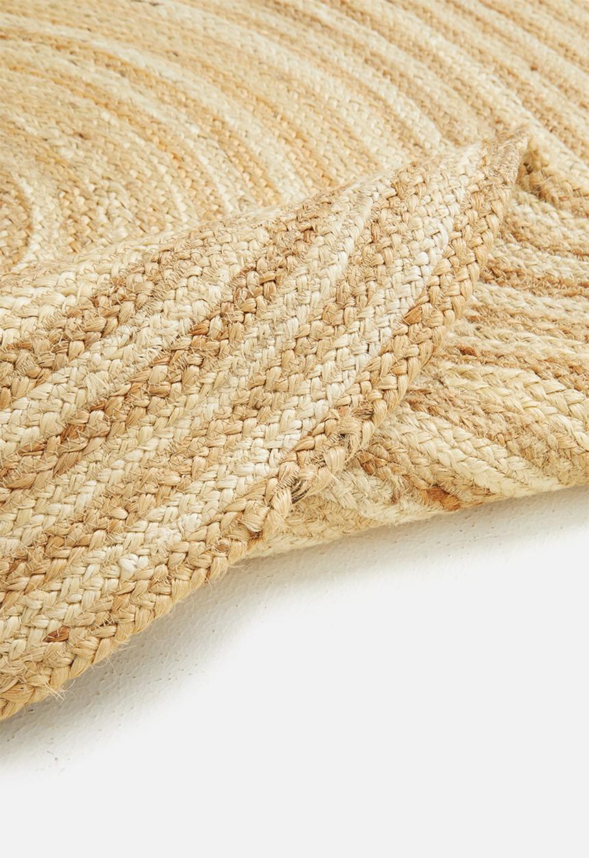 Sixth Floor - Kyra round jute rug - natural & white