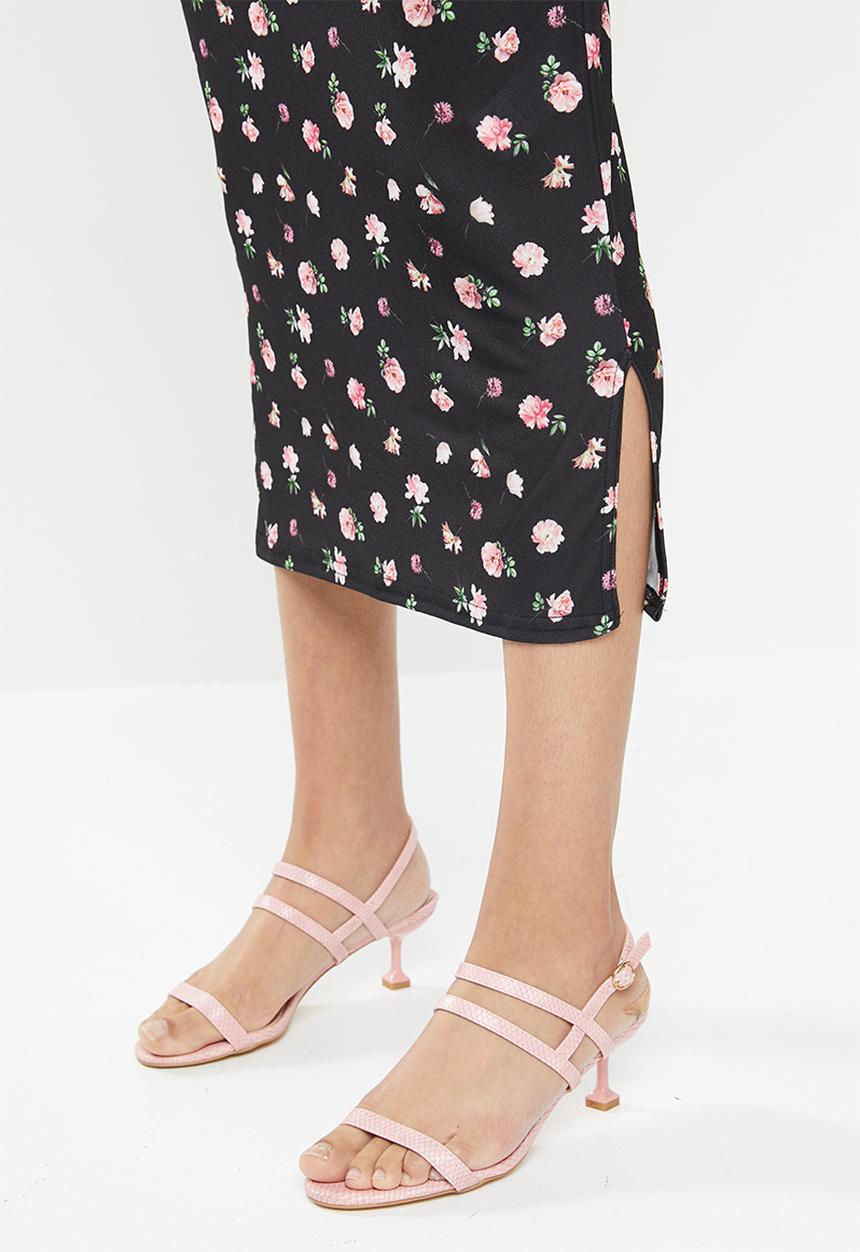 Missguided - Maternity puff sleeve floral print maxi dress - multi