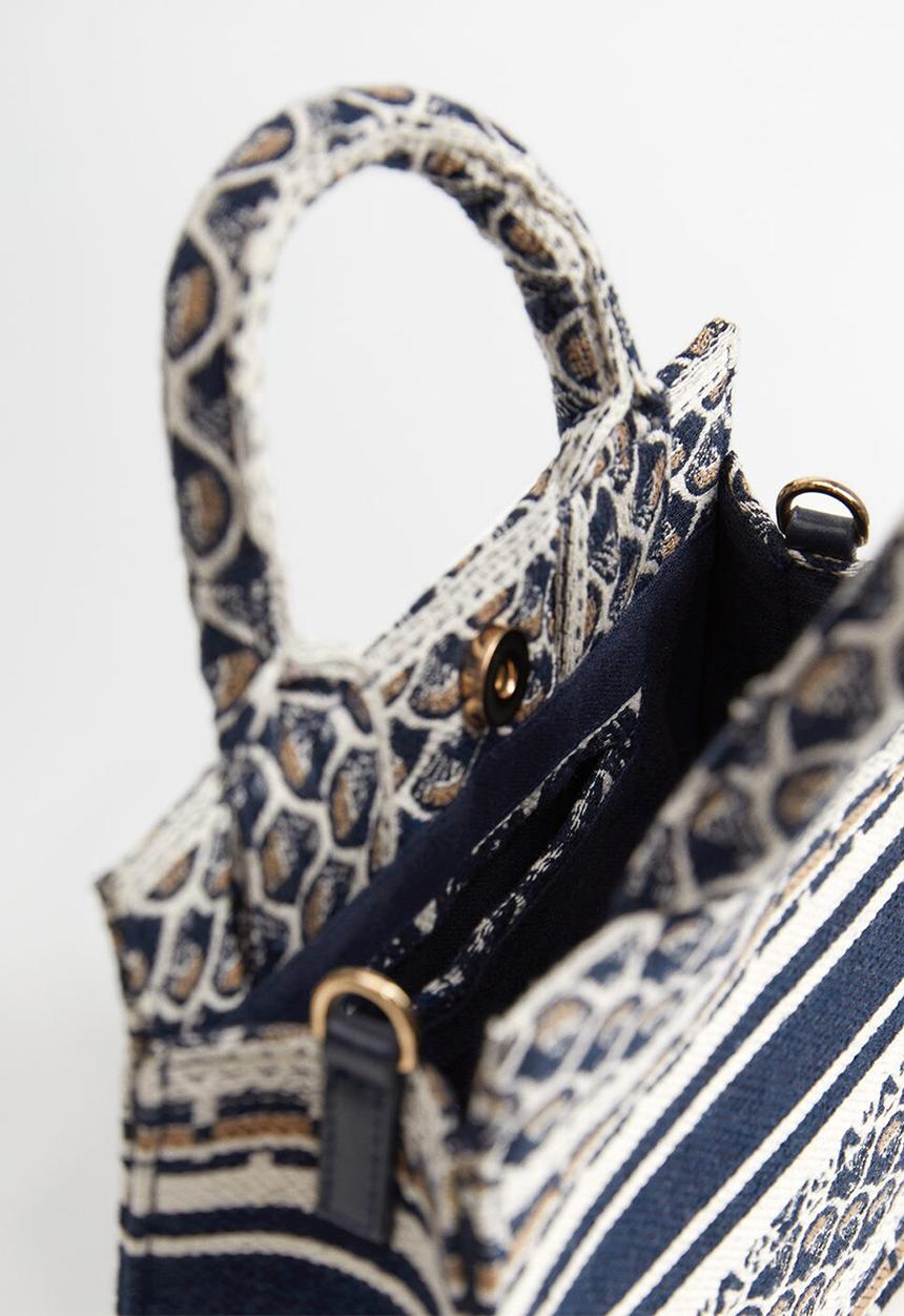 MANGO - Cavas bag - medium blue