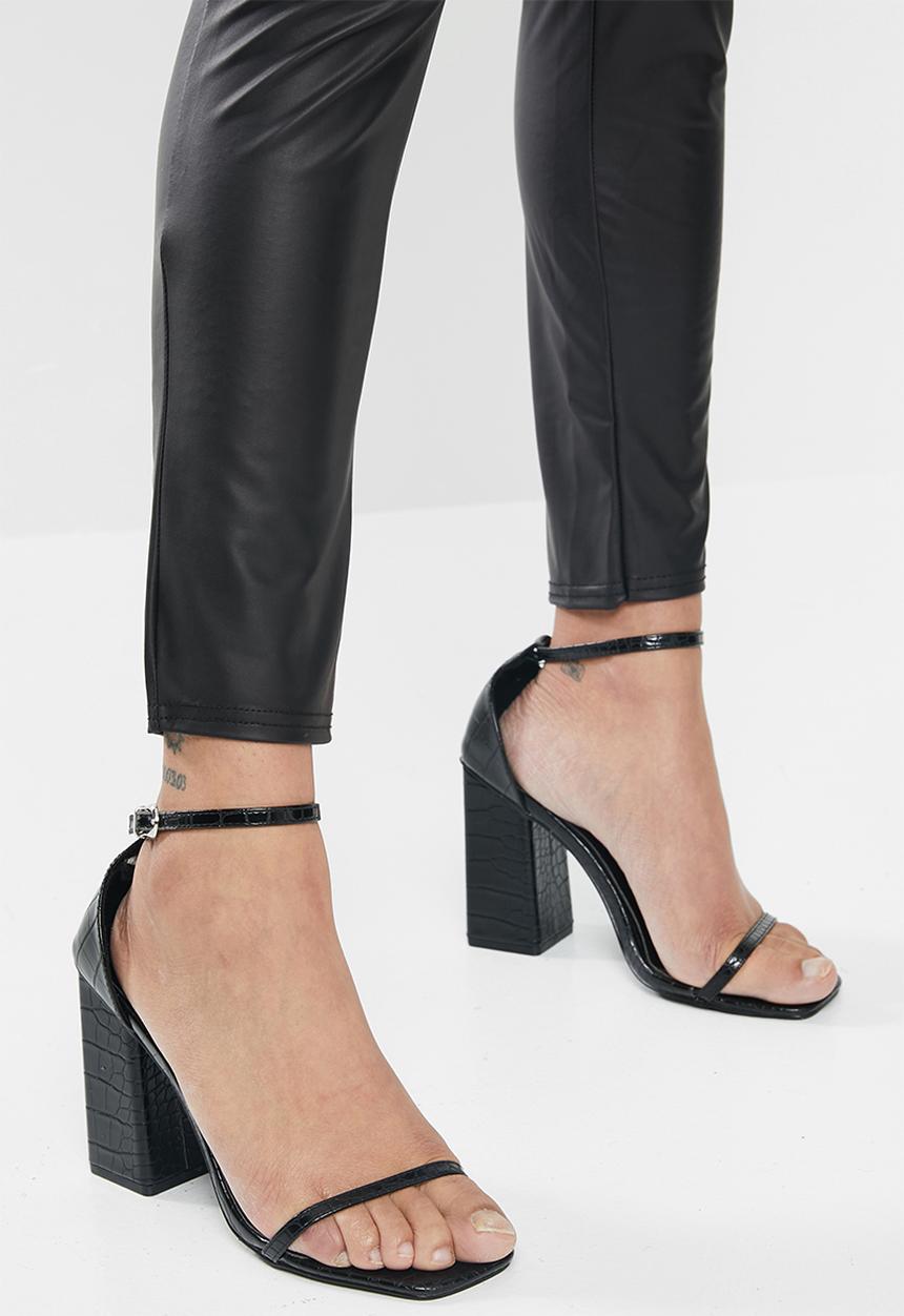 Missguided - Maternity leather look legging - black
