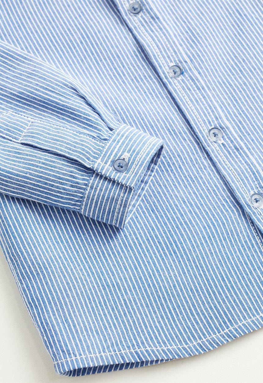 MANGO - Shirt henry - blue
