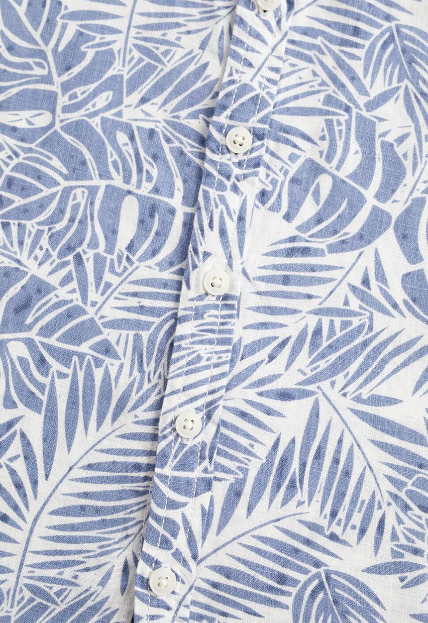 MANGO - Shirt Fiji - white & blue