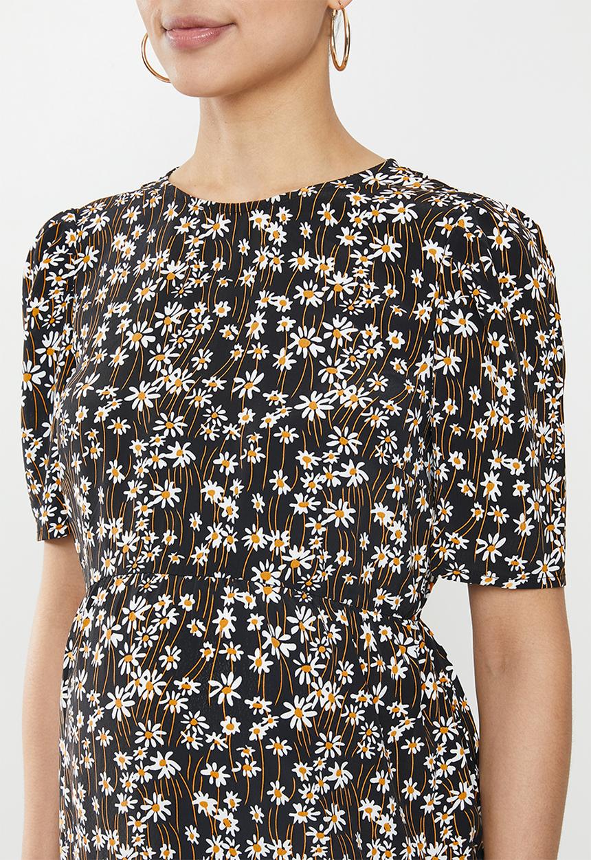 Glamorous - Maternity daisy midi tea dress - multi