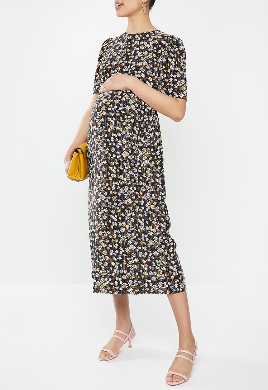 Glamorous - Maternity daisy midi tea dress - multi
