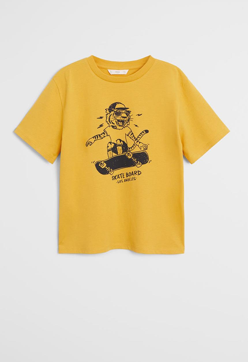 MANGO - T-shirt king - mustard