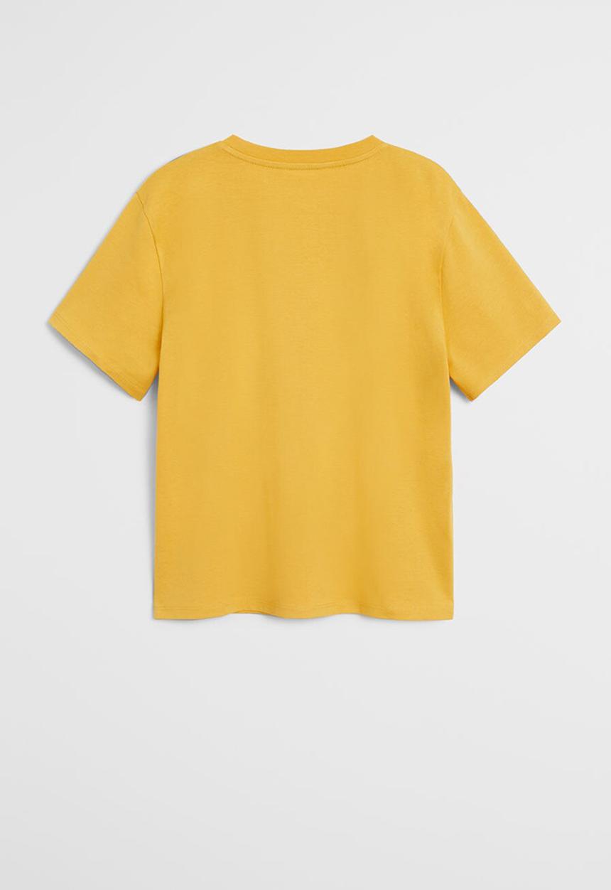 MANGO - T-shirt king - mustard