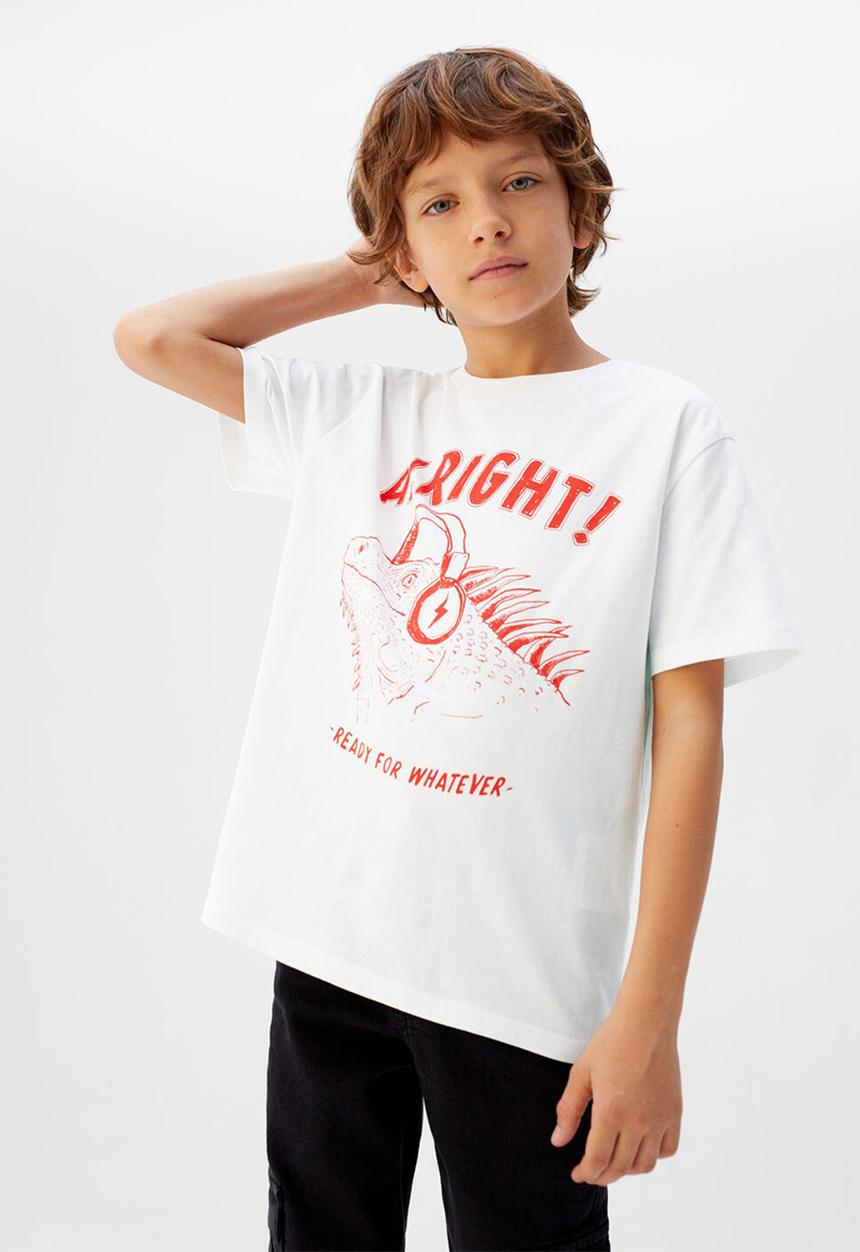 MANGO - T-shirt king - off white