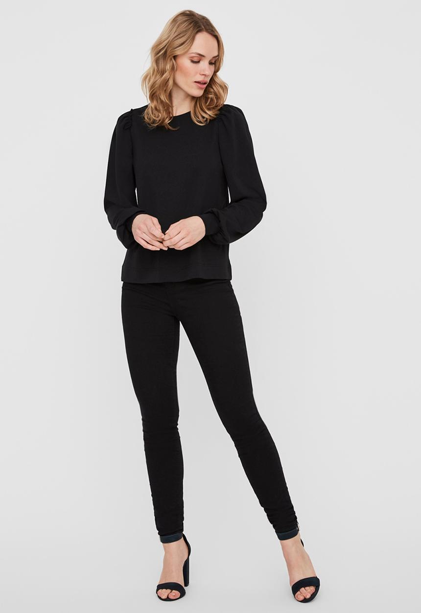 Vero Moda - Maria long sleeve top - black