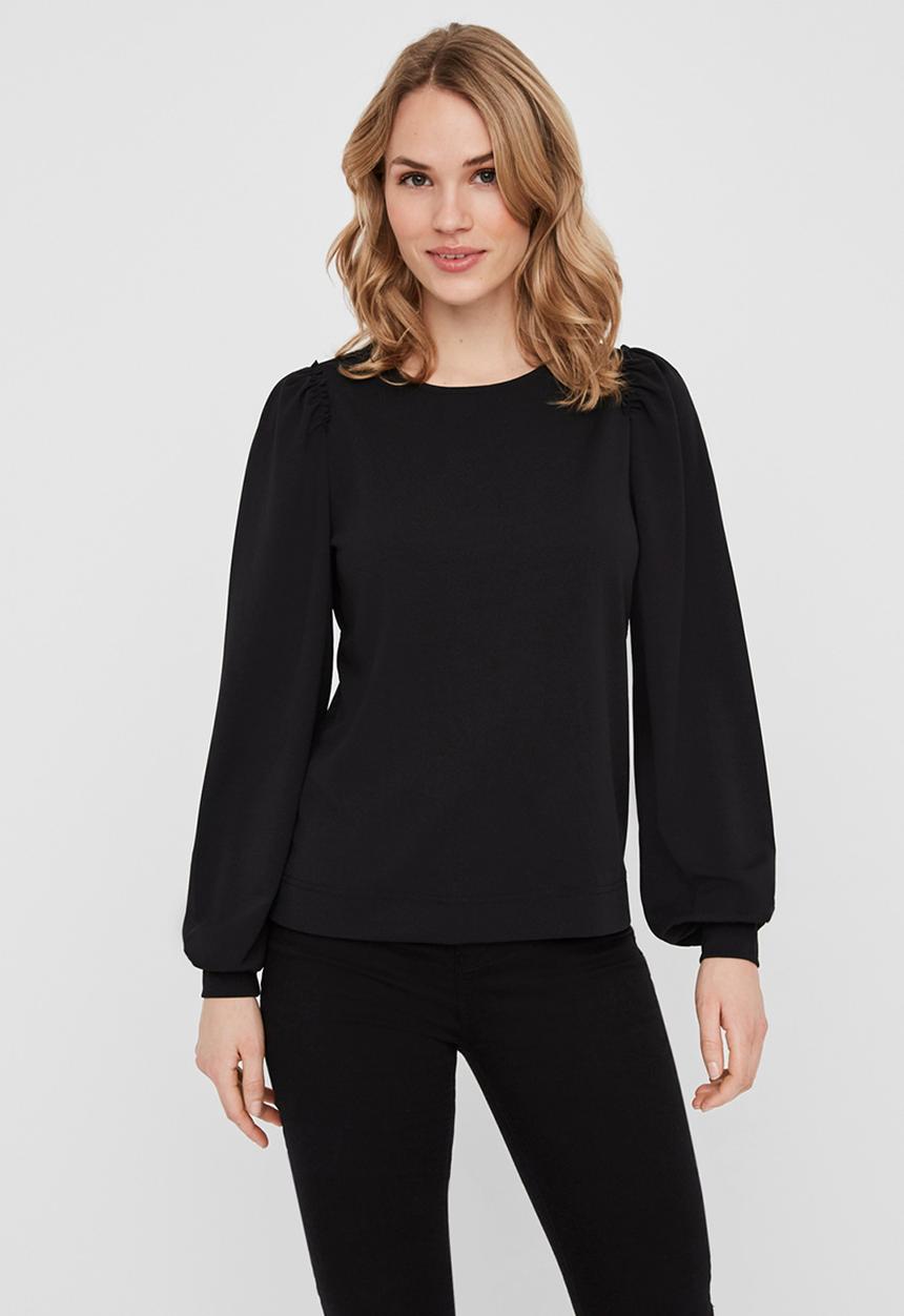 Vero Moda - Maria long sleeve top - black