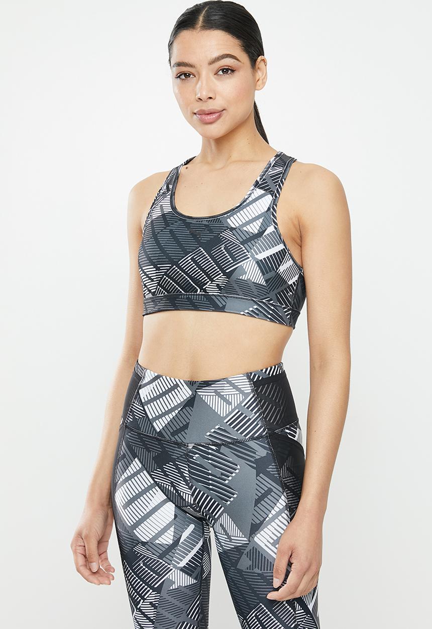 PUMA - 4Keeps graphic bra - white & black 