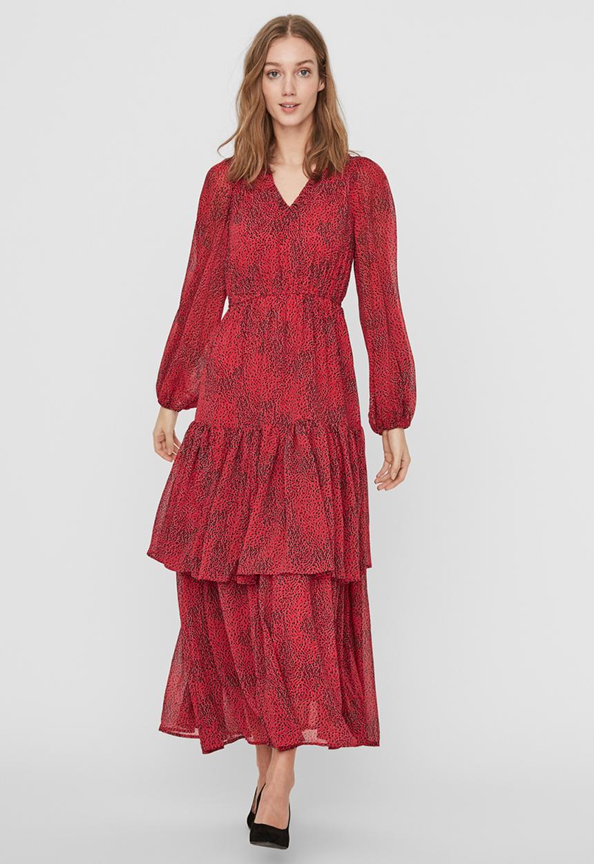 Vero Moda - Cassie long sleeve layer maxi dress vip - jazzy cassie