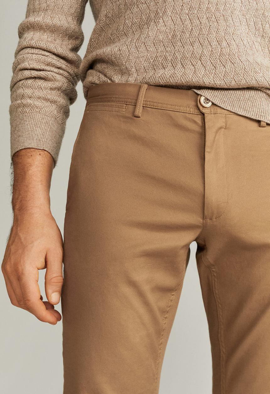 MANGO - Borne6 trousers - medium brown