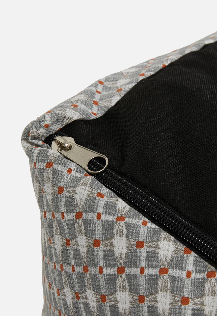 Sixth Floor - Twill ottoman square - grey waffle