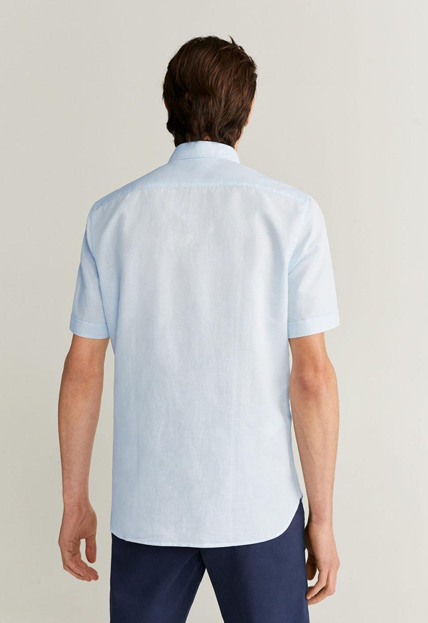 MANGO - Ants-h shirt - pastel blue