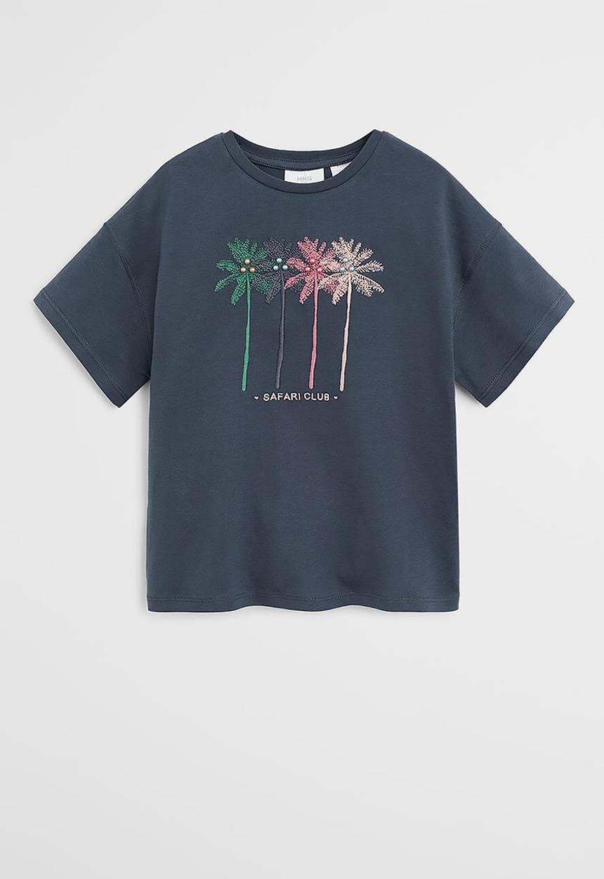 MANGO - T-shirt tina - blue