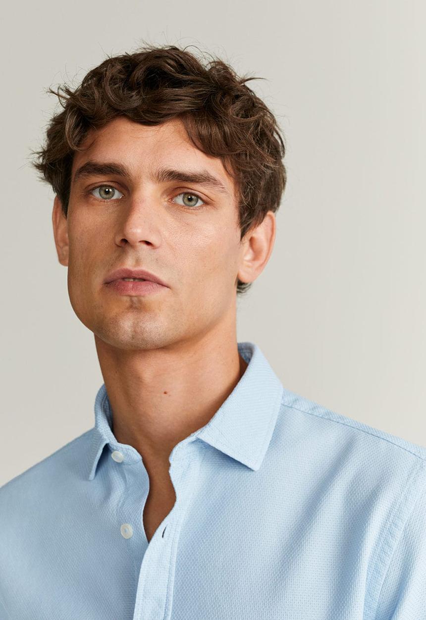 MANGO - Arthur shirt - pastel blue