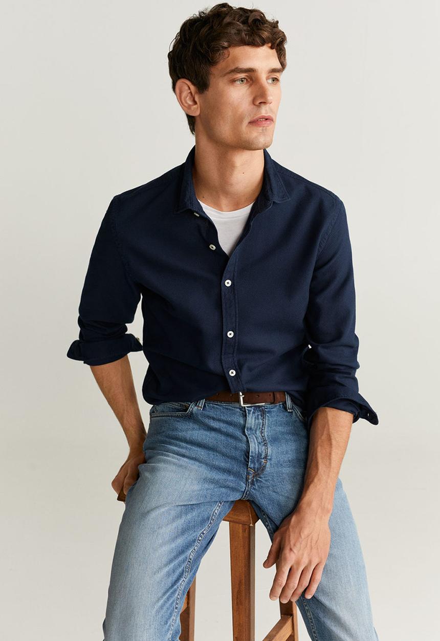 MANGO - Arthur shirt - navy