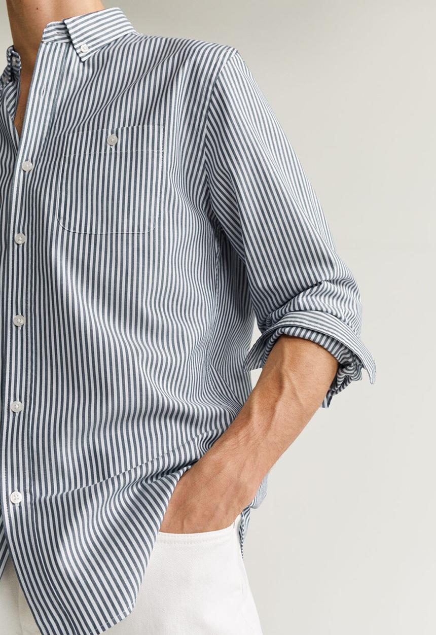 MANGO - Kodak shirt - navy