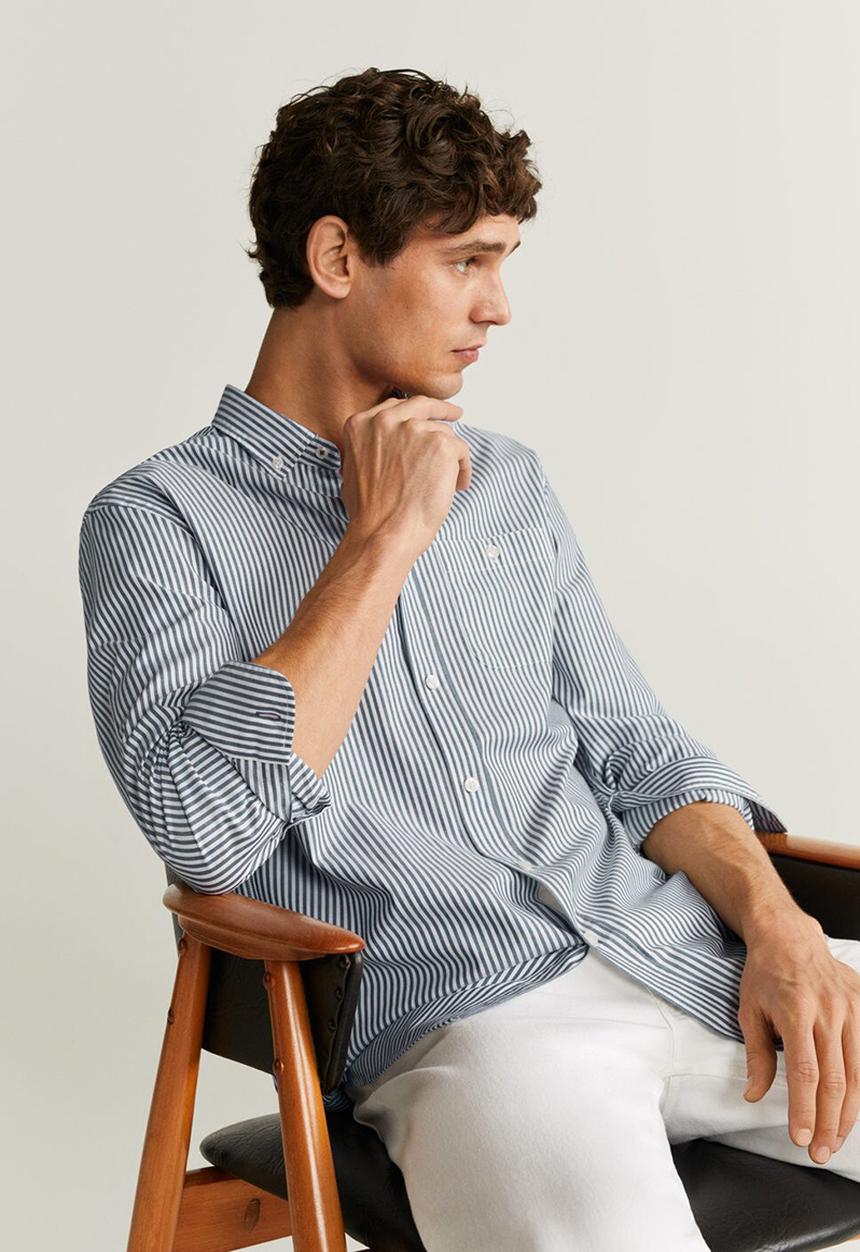 MANGO - Kodak shirt - navy