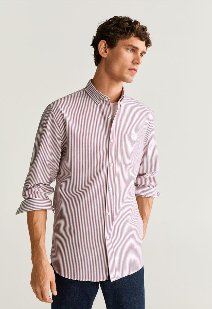 MANGO - Kodak shirt - dark red