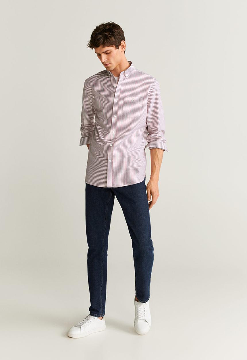 MANGO - Kodak shirt - dark red