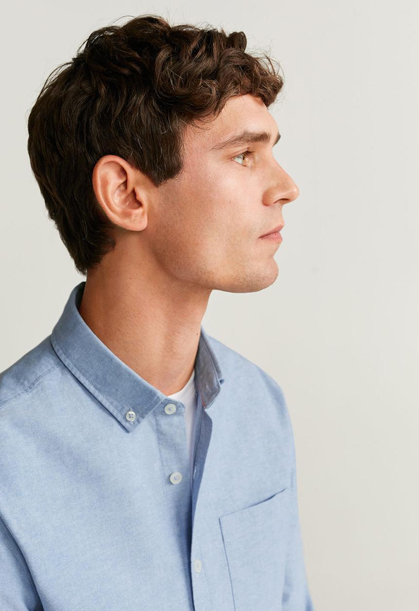 MANGO - Oxford shirt - pastel blue