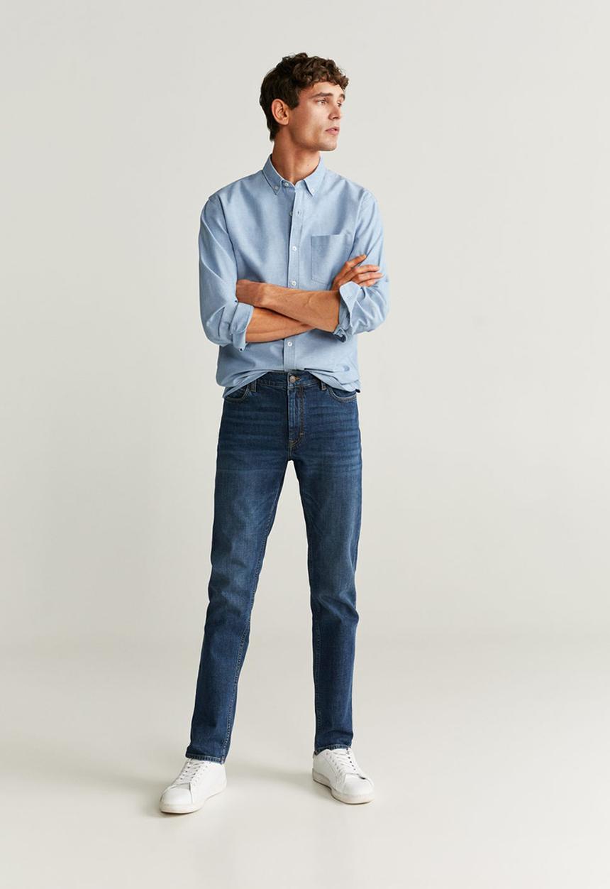 MANGO - Oxford shirt - pastel blue