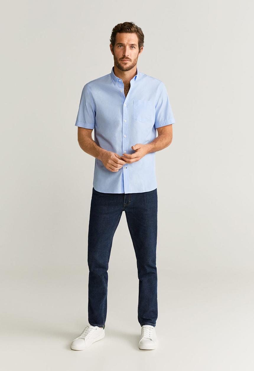MANGO - Ginza-h shirt - pastel blue