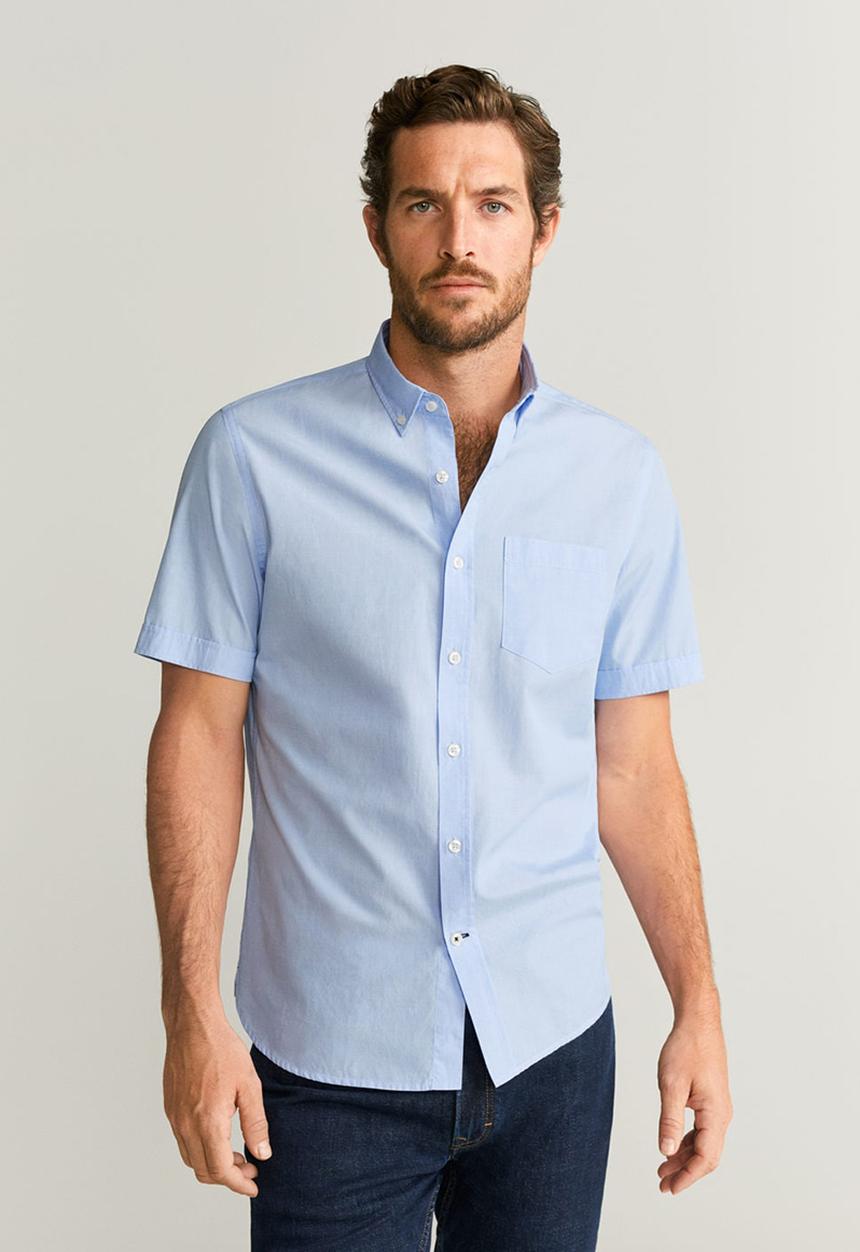 MANGO - Ginza-h shirt - pastel blue
