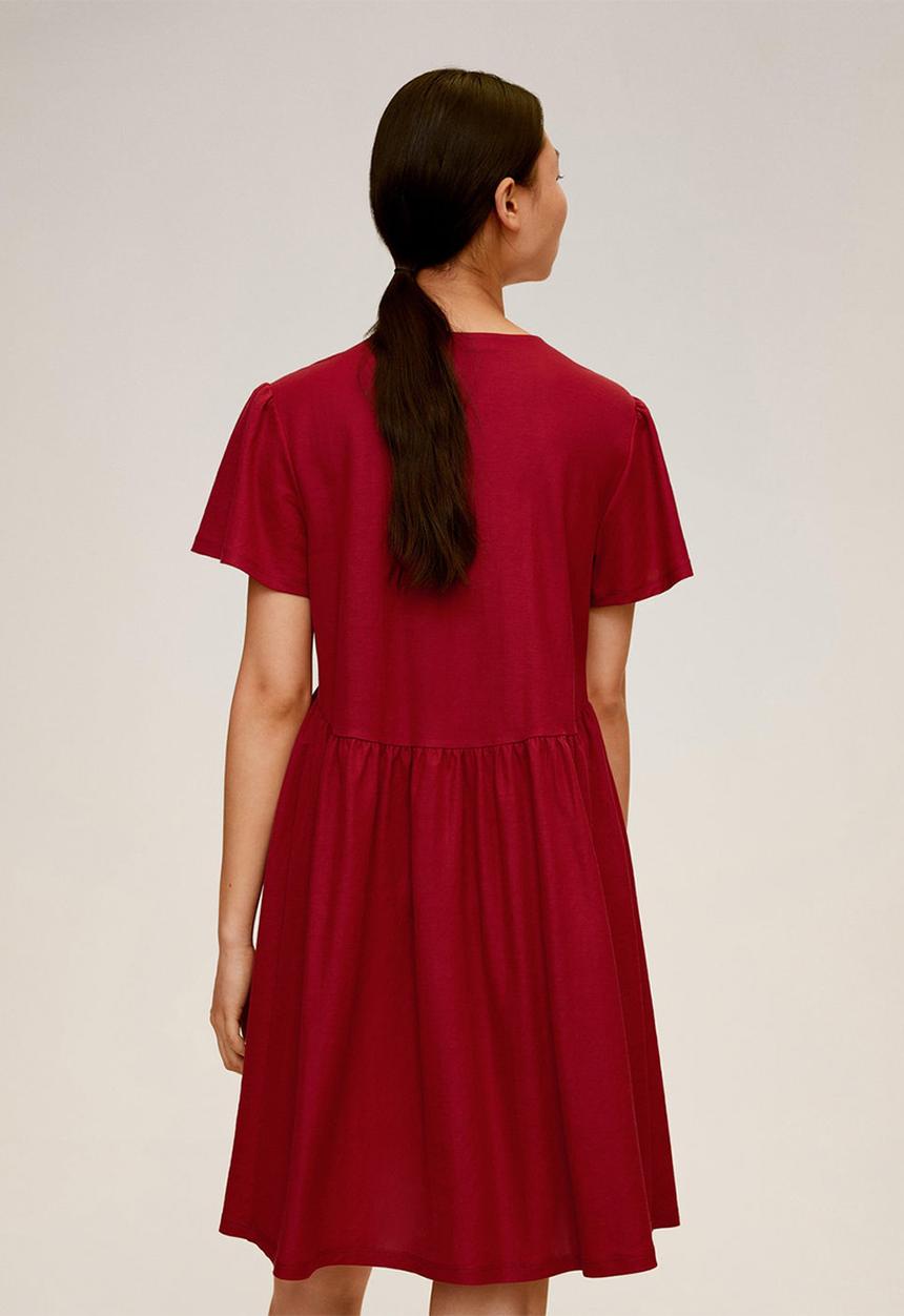 MANGO - Dress thalia - burgundy