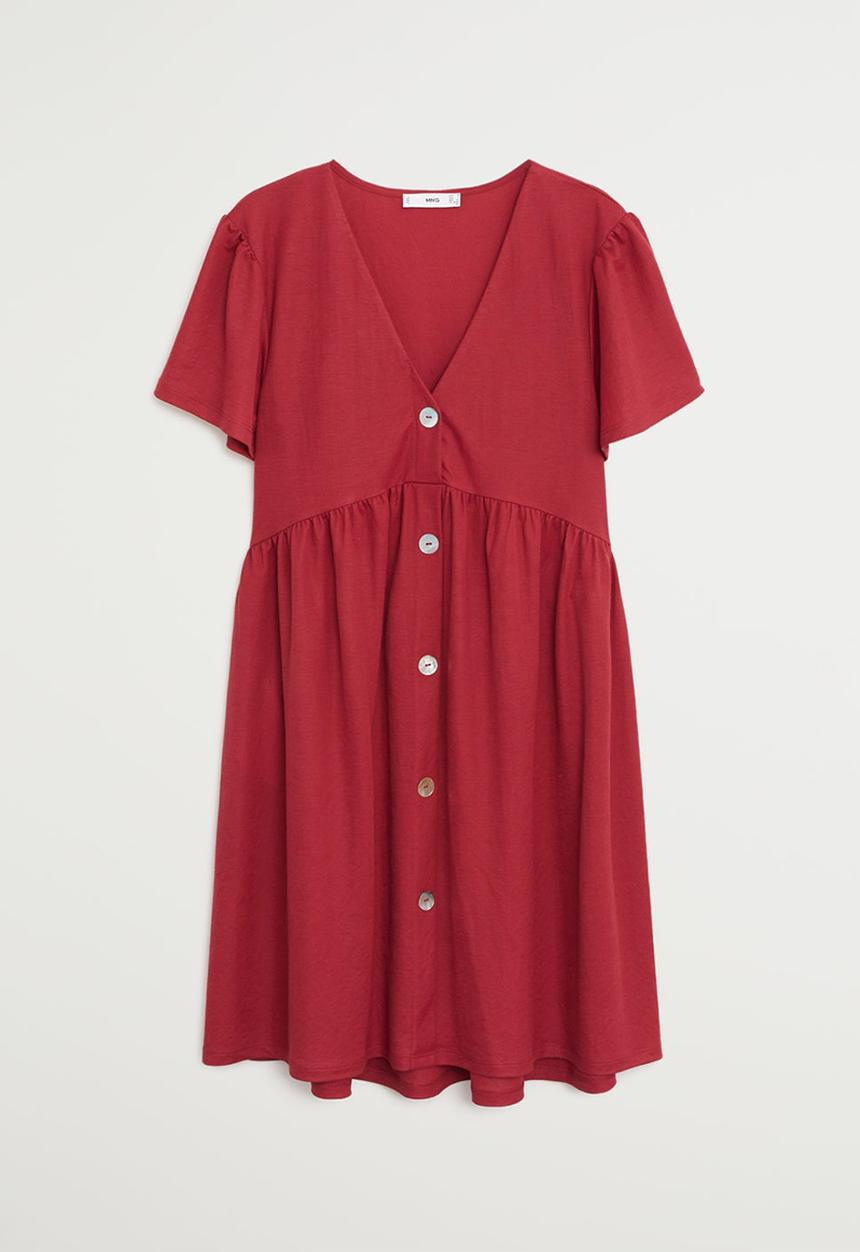 MANGO - Dress thalia - burgundy