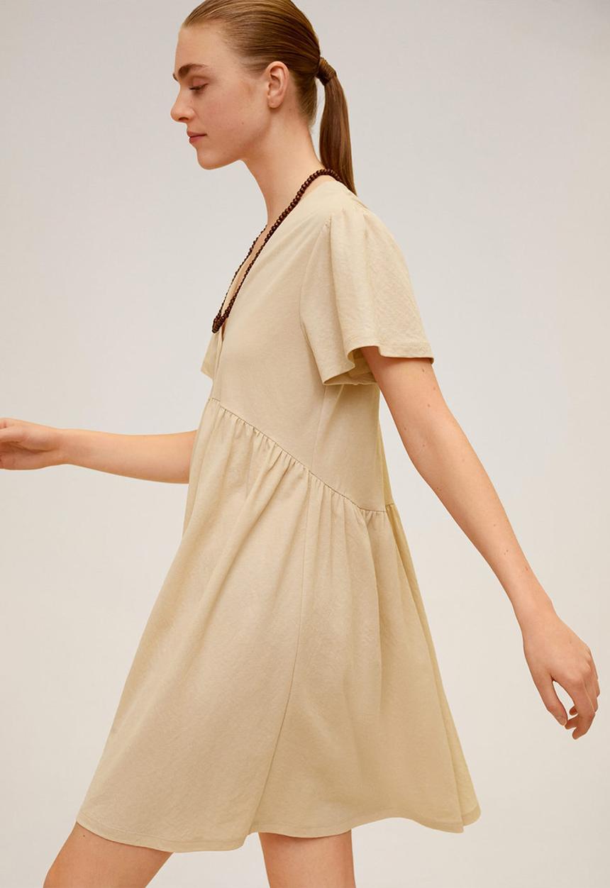 MANGO - Dress thalia - beige