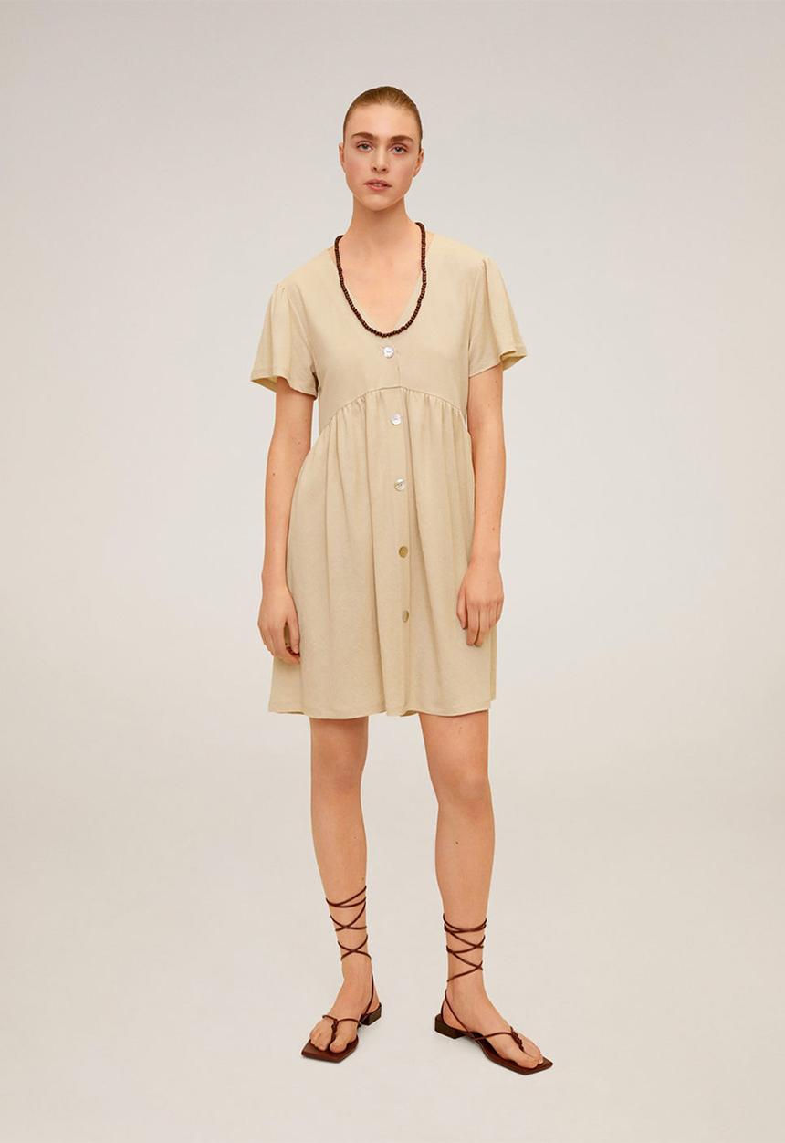 MANGO - Dress thalia - beige