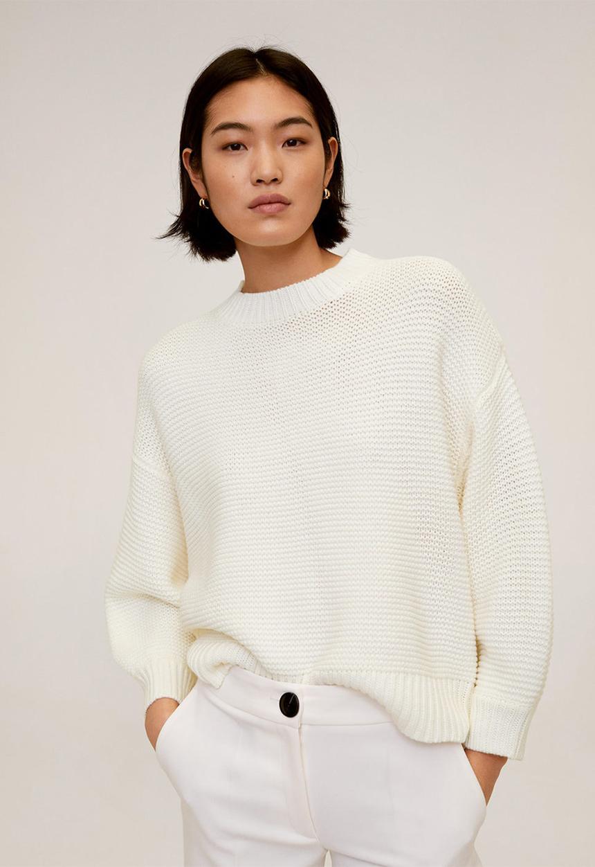 MANGO - Purl knit sweater - neutral