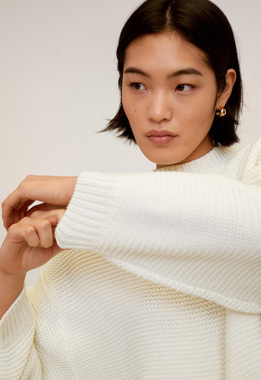 MANGO - Purl knit sweater - neutral