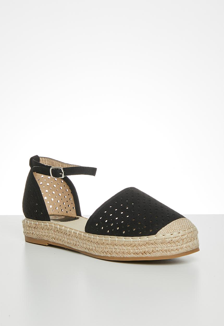 Footwork - Oaklynn espadrille - black