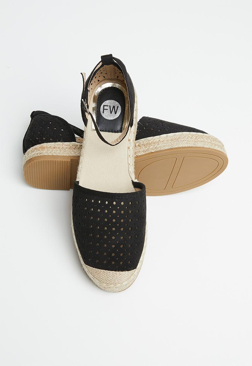 Footwork - Oaklynn espadrille - black