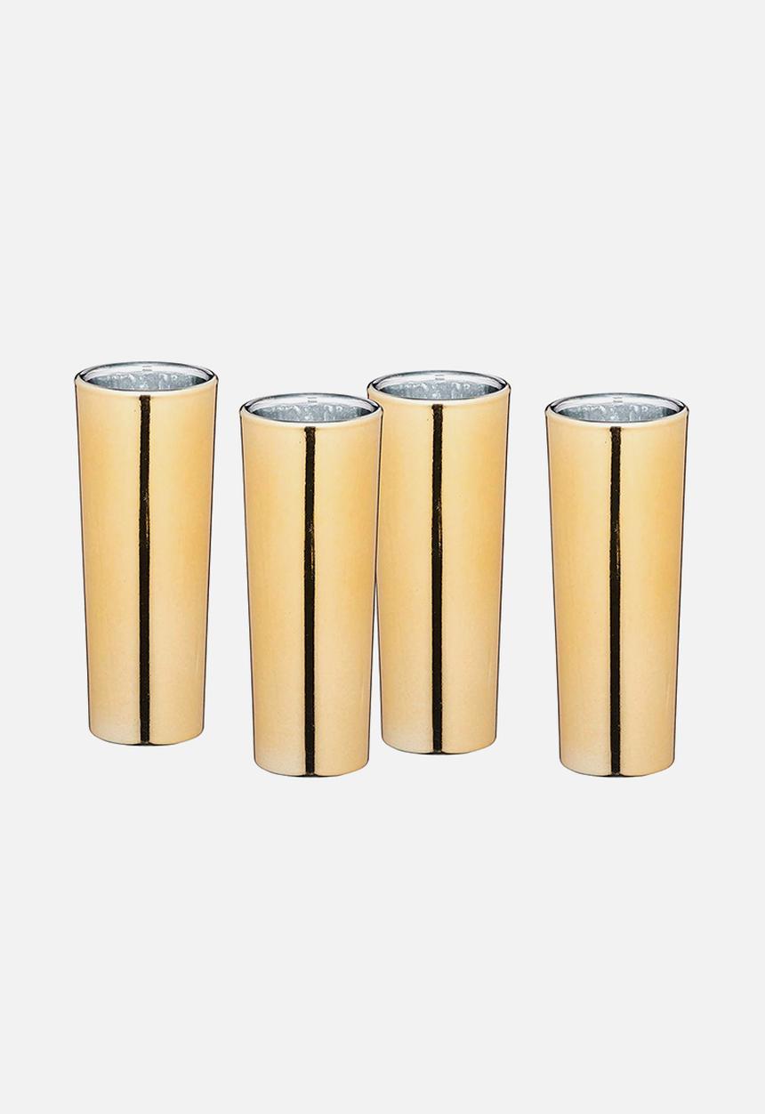 Kitchen Craft - Gold finish tall shot glasses