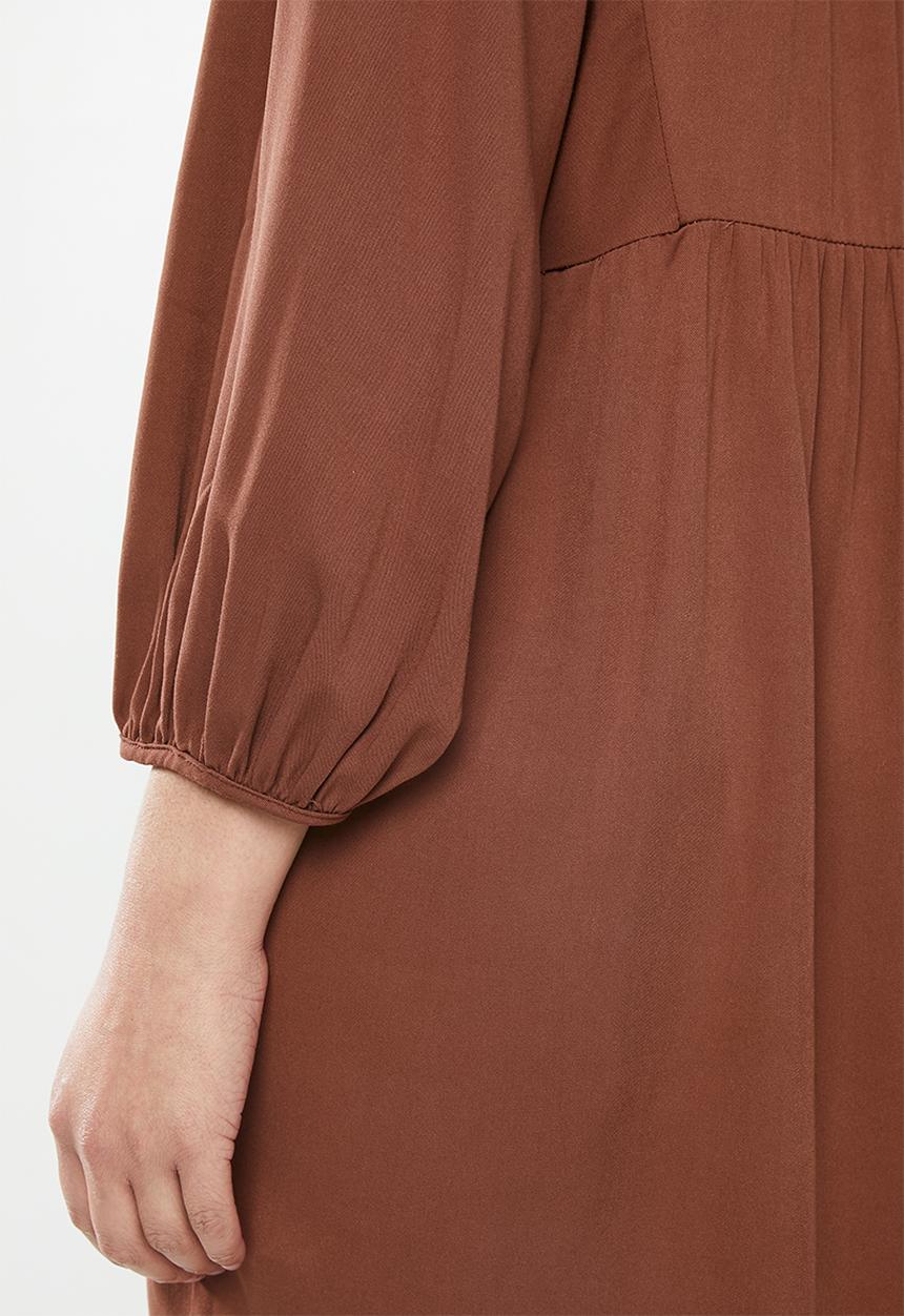 Superbalist - Maternity Babydoll neck tie dress - rust