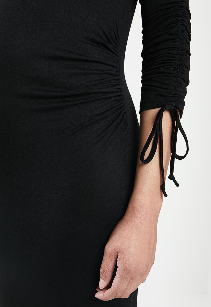 Superbalist - Maternity Ruched long sleeve bodycon - black