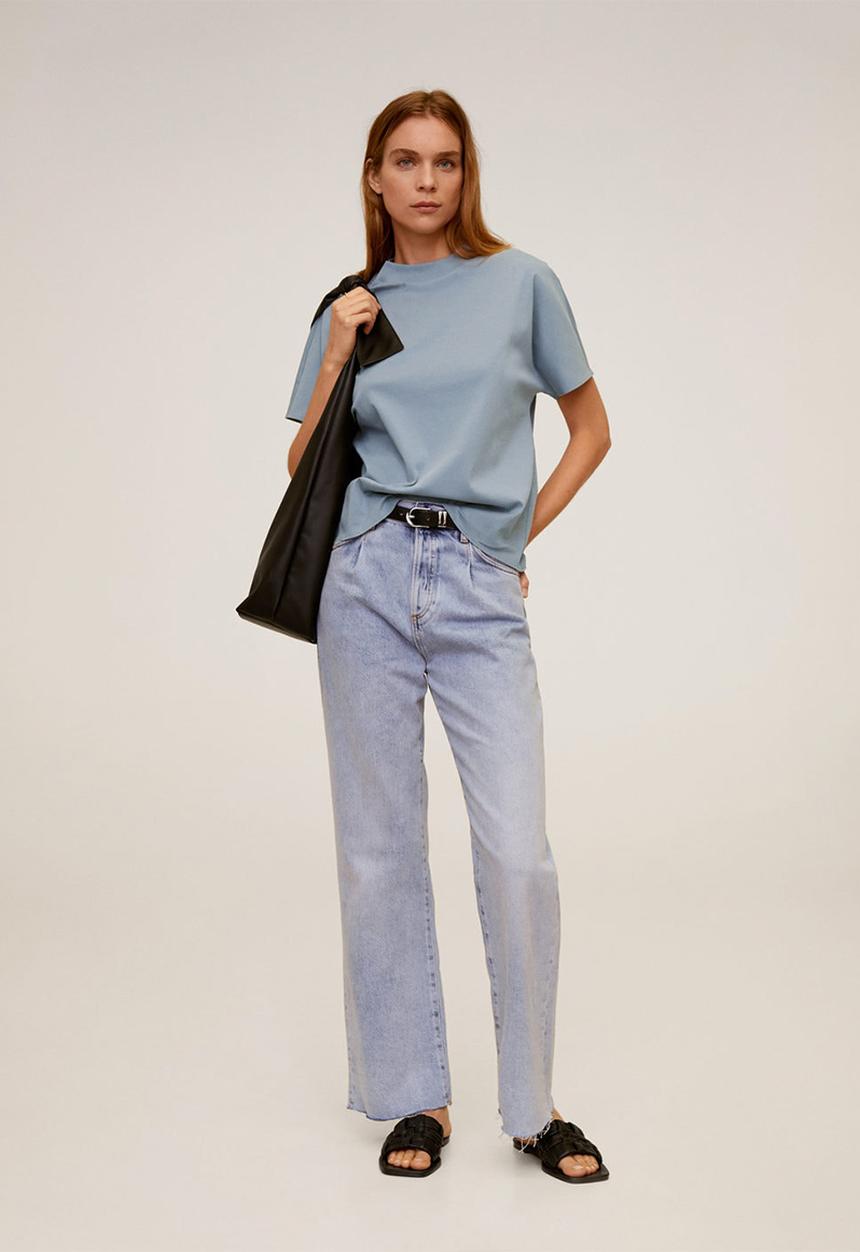 MANGO - Tshirt Veri - blue