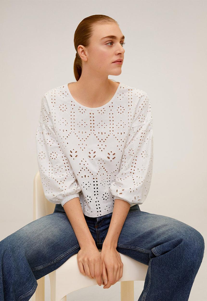 MANGO - Tshirt Soraya - white