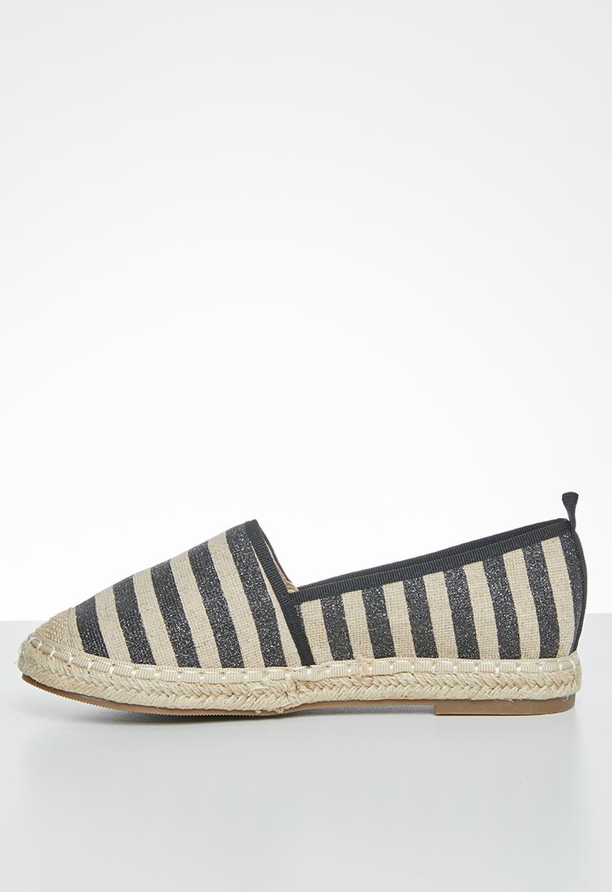 Butterfly Feet - Palm espadrille - black & neutral