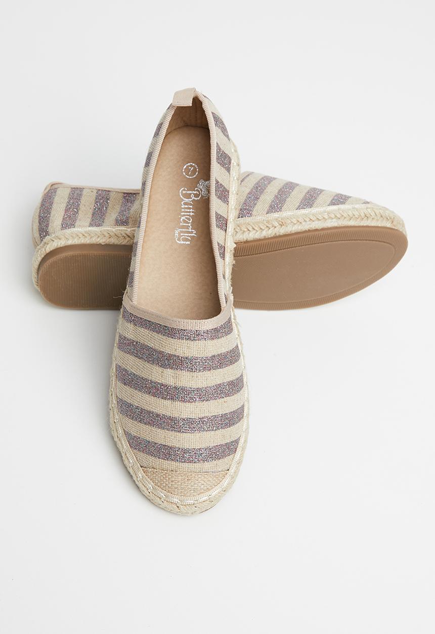Butterfly Feet - Palm espadrille - purple & neutral