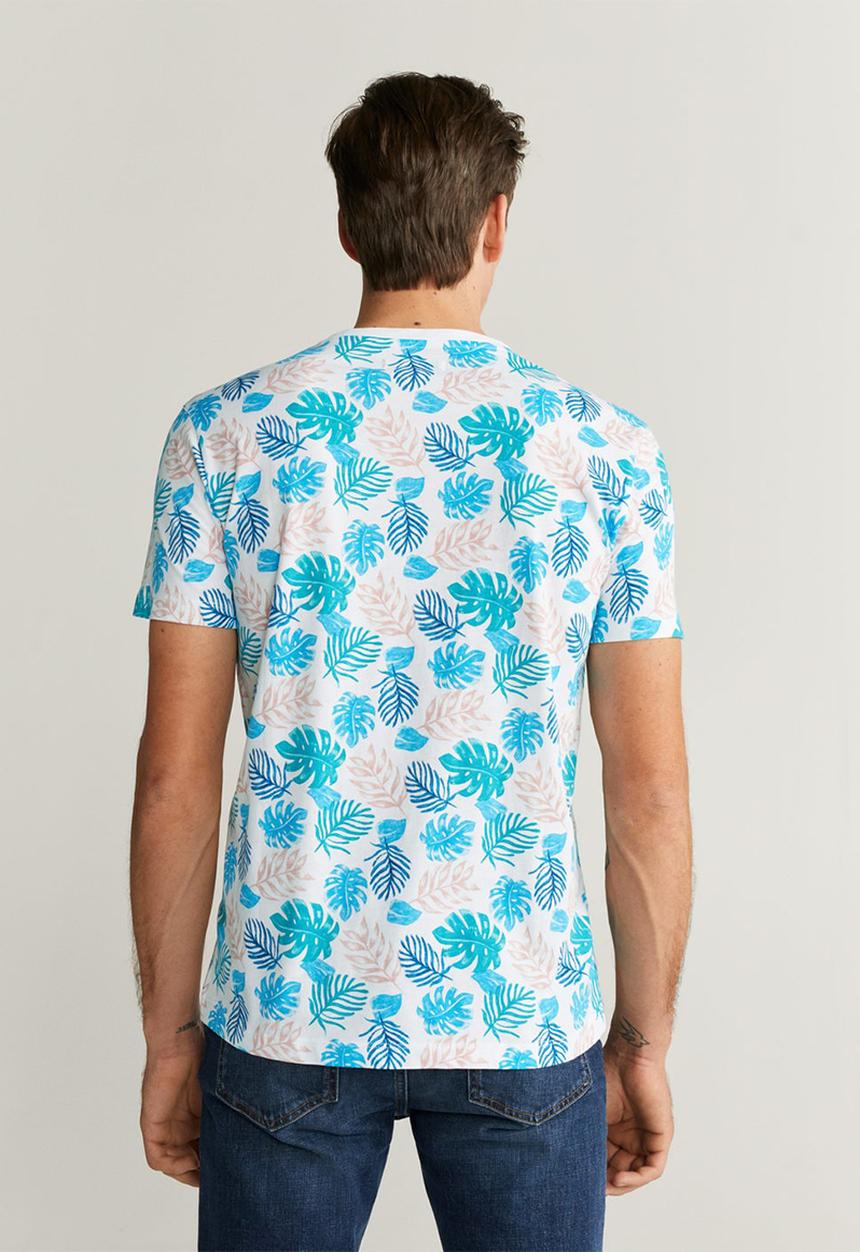 MANGO - Leaves T-shirt - multi