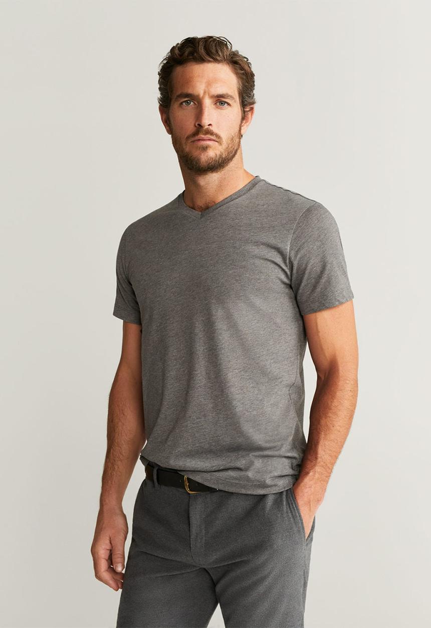 MANGO - Chelsea T-shirt - gray